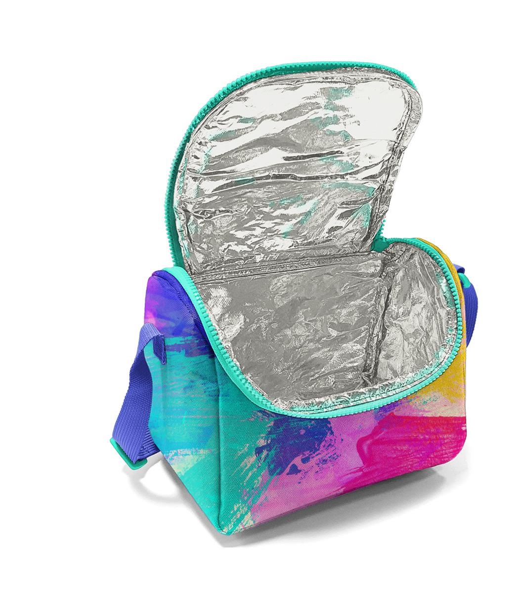 Coral High Kids Thermal Lunch Bag - Colorful Airbrush Patterned