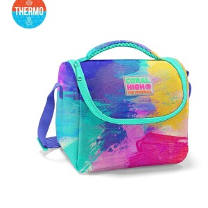 Coral High Kids Thermal Lunch Bag - Colorful Airbrush Patterned