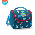 Coral High Kids Thermal Lunch Bag - Civit Red Space Patterned