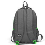 Coral High Kids Three Compartment School Backpack - Dark Gray Football Pattern