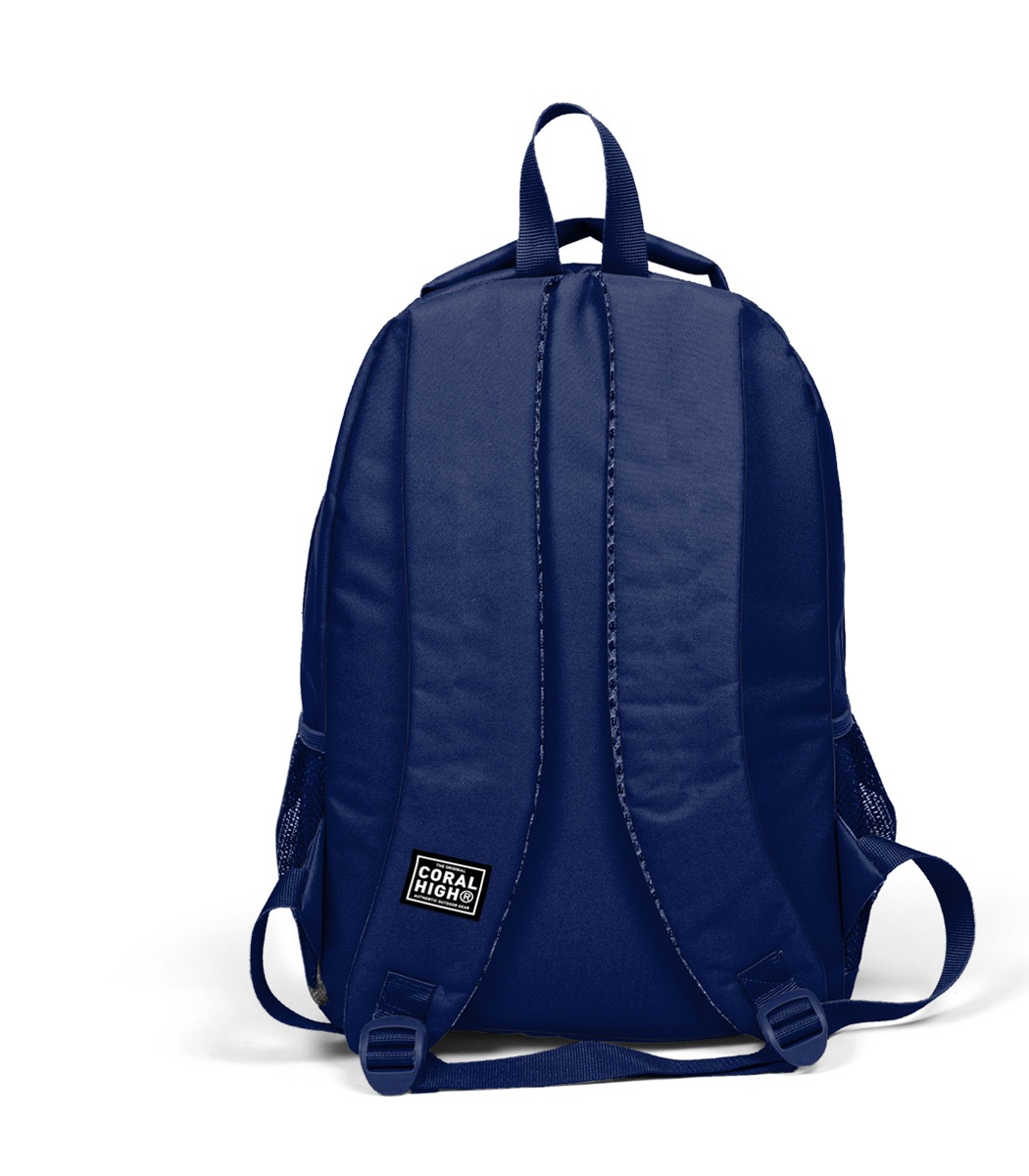 Coral High Kids Three Compartment School Backpack - Navy Blue