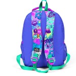Coral High Kids Three Compartment School Backpack - Lavender Water Green Graffiti Patterned
