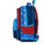 Coral High Kids Three Compartment School Backpack - Navy Blue Ship Patterned