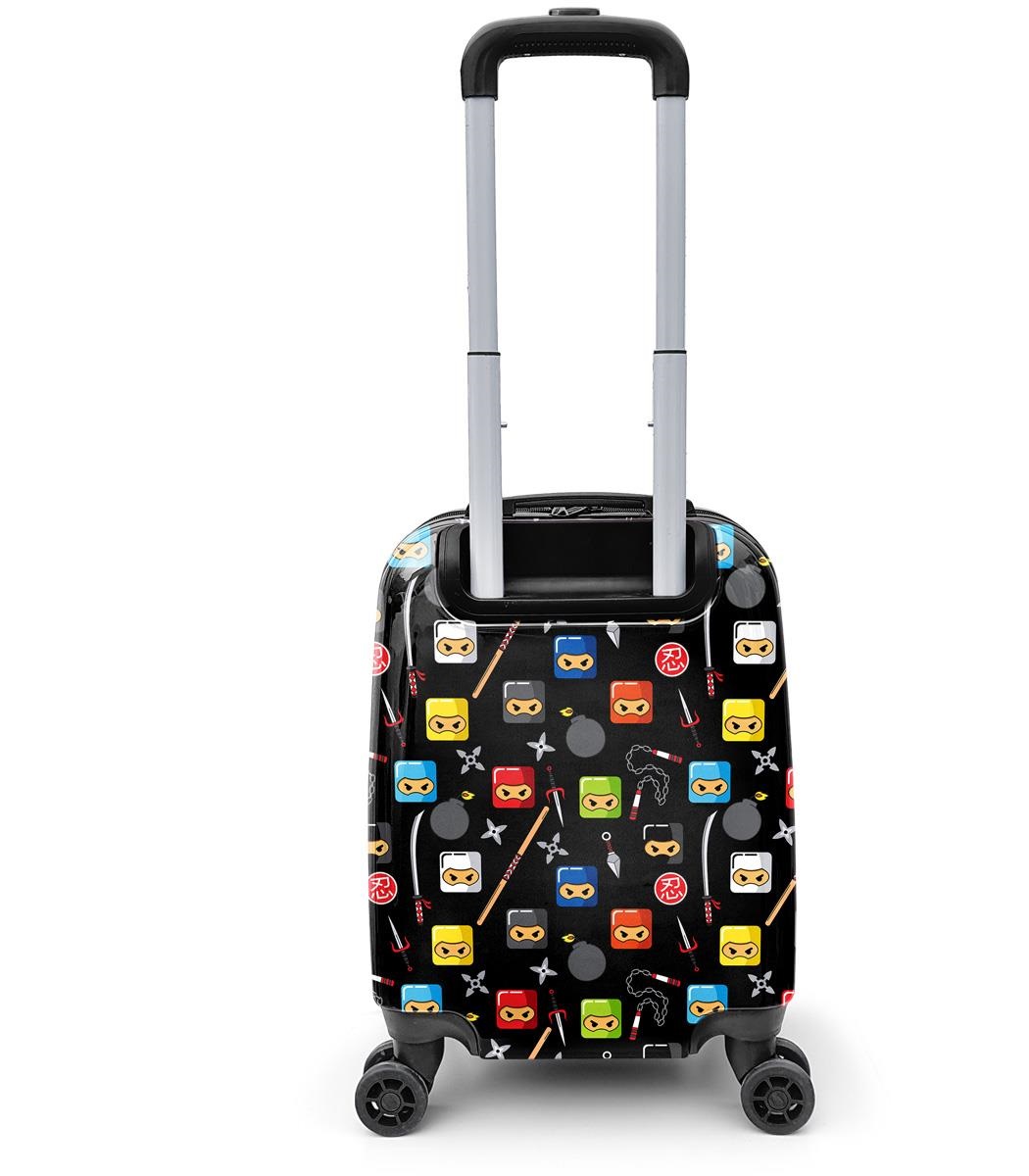 Coral High Kids Luggage suitcase - Black Ninja Patterned
