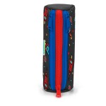 Coral High Kids Three Compartment Pencil case - Dark Gray Red Space Patterned