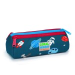 Coral High Kids Three Compartment Pencil case - Civit Red Space Patterned