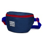 Coral High Sport Two Compartment Waist Bag - Navy Blue Red