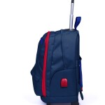 Coral High Sport Four Compartment Squeegee USB Backpack - Navy Blue Red