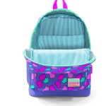 Coral High Kids Four Compartment USB School Backpack - Lavender Pink Heart Patterned