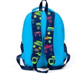 Coral High Kids Three Compartment School Backpack - Blue Navy Monster Truck Patterned