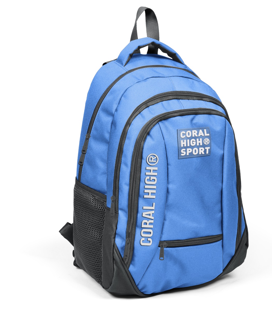 Coral High Sport Four Compartment Backpack - Deep Blue Dark Gray