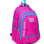 Coral High Sport Four Compartment Backpack - Neon Pink Blue