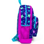 Coral High Kids Four Compartment School Backpack - Saks Pink Star Patterned
