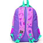 Coral High Kids Three Compartment School Backpack - Light Pink Purple Unicorn Princess Pattern