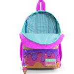 Coral High Kids Two Compartment Small Nest Backpack - Pink Colorful Ice Cream Pattern