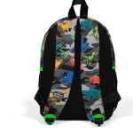 Coral High Kids Two Compartment Small Nest Backpack - Black Gray Dinosaur Pattern
