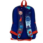 Coral High Kids Four Compartment School Backpack - Sax Blue Astronaut Patterned