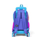 Coral High Kids Three Compartment Squeegee School Backpack - Lavender Pink Flamingo Patterned