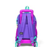 Coral High Kids Three Compartment Squeegee School Backpack - Lavender Water Green Unicorn Patterned