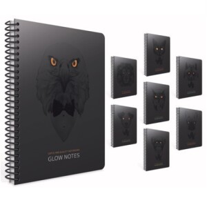 Gipta GLOW NOTES SPIRAL / CARDBOARD COVER NOTEBOOK
