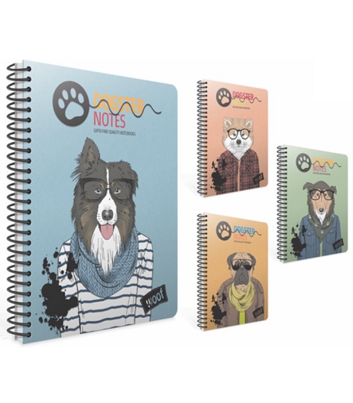 Gipta DOGSTER SPIRAL - PP COVER NOTEBOOK