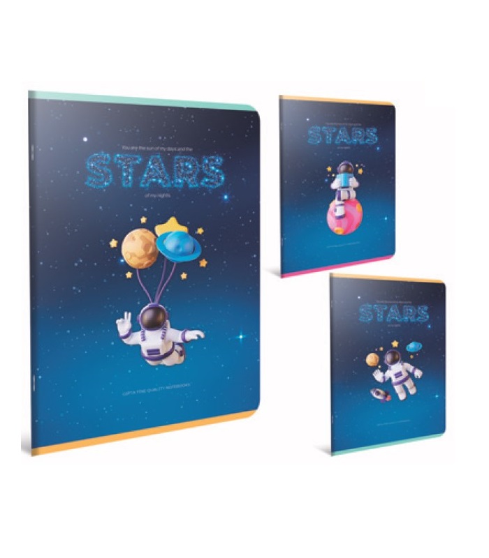 Gipta STARS WIRE STITCHED CARDBOARD COVER EXERCISE BOOK