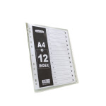 A4 Gray divider Plastic - 12 sections