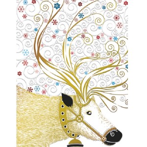 Editor : Deer On Christmas Greeting Card