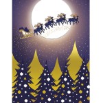Editor : Christmas Greeting Card with Santa Claus carriage