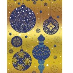 Editor : Blue & Gold Christmas Greeting Card
