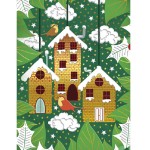 Editor : Christmas Greeting Card with 3 Hanging Houses