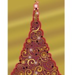 Editor : Christmas Greeting Card - Gold & Red