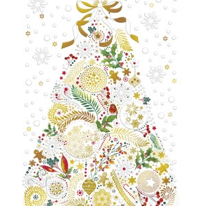 Editor : Christmas Greeting Card with Colorful ChristmasTree