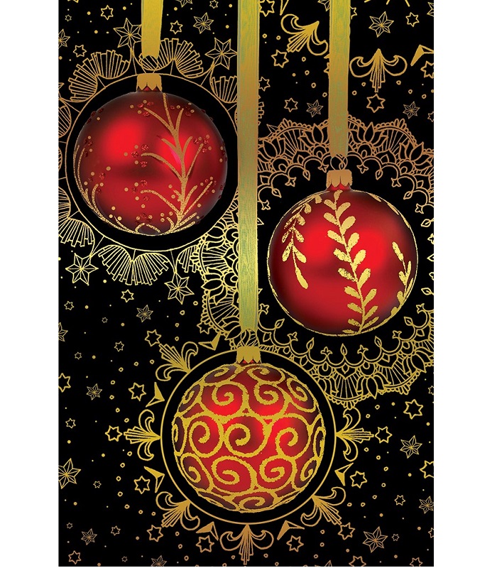 Editor : Black Christmas Greeting Card