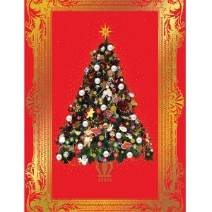 Editor : Christmas Greeting Card with Christmas tree