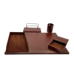 Orna Desk set 5pcs. Genuine leather