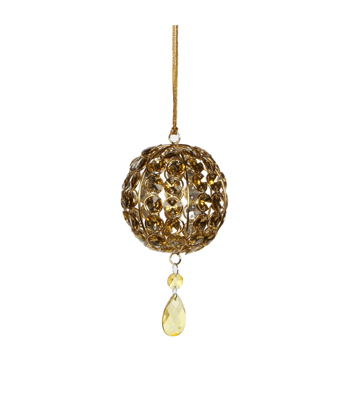 Christmas Ornament ball gold - h11xd9,5cm