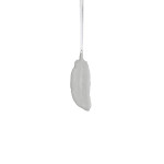 Christmas White Ornament Feather L10.4W3.5H0.5