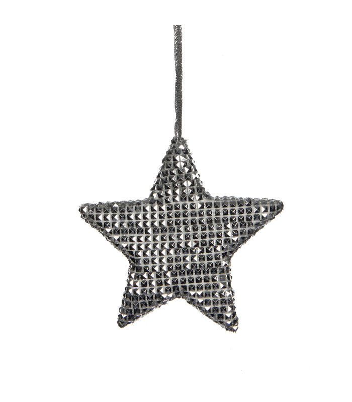 Ornament Star L16.5W2.5H16.5 Silver