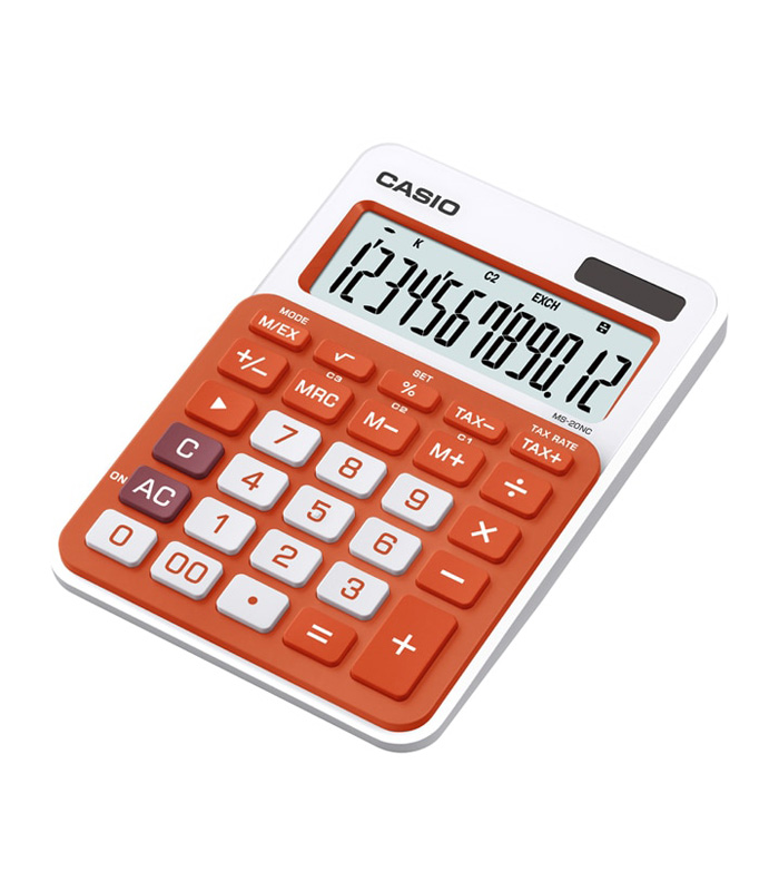 Casio MS-20NC-RG Basic Calculator Tax Calculations