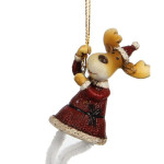 Christmas Ornament Deer L3.5W3.5H6.5 Red