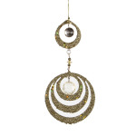 Christmas Ornament Round Drop W9.5H19 Gold
