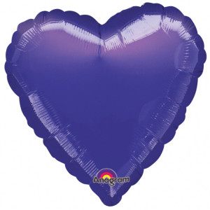 Metallic Purple Jumbo Heart Foil Balloons