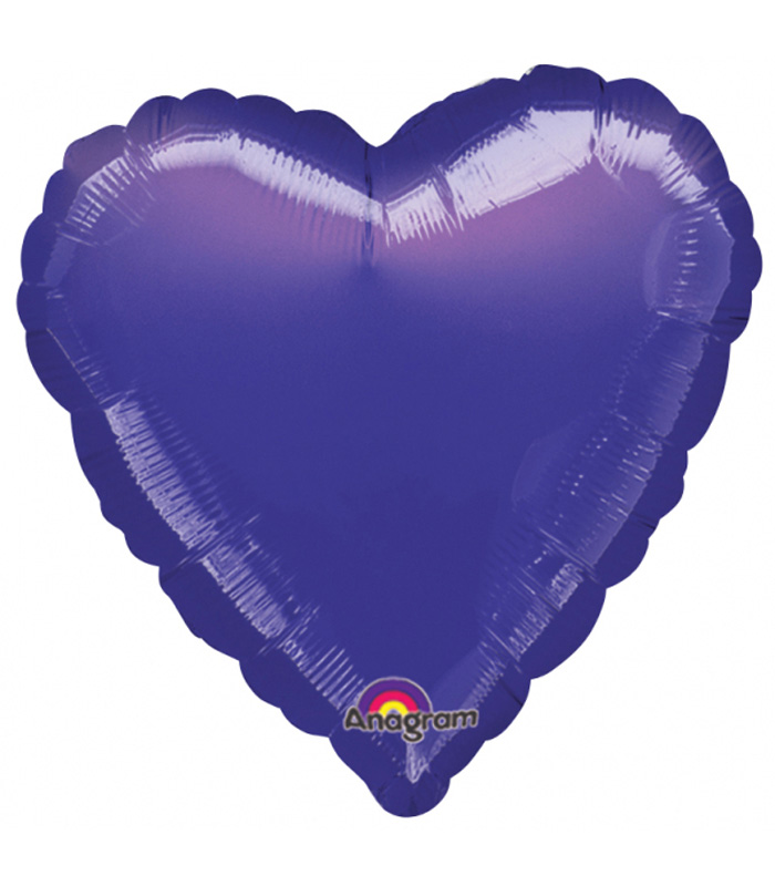 Metallic Purple Jumbo Heart Foil Balloons