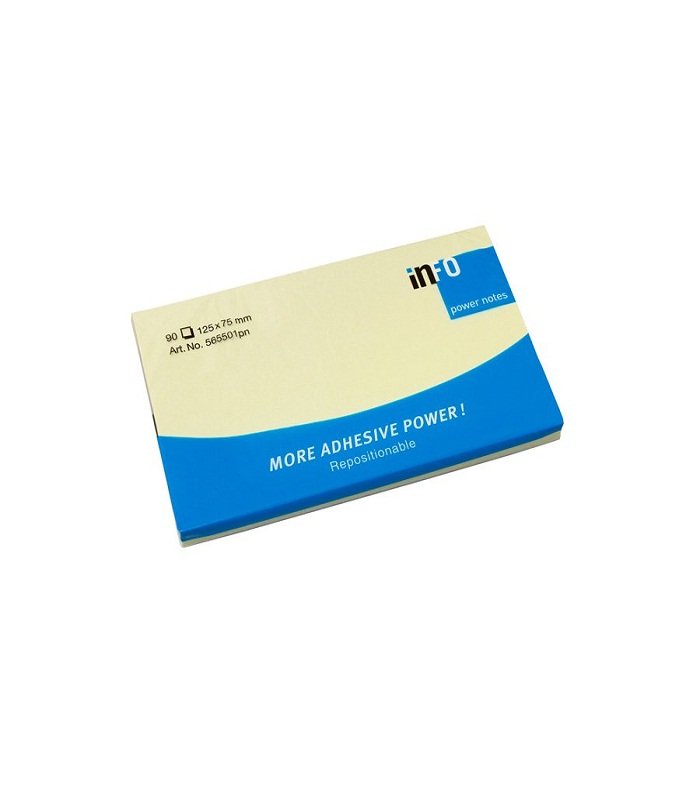 INFO Sticky Notes 75 X 125 MM - Yellow