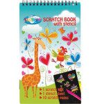 Centrum Scratch Book Giraffe with Stencil