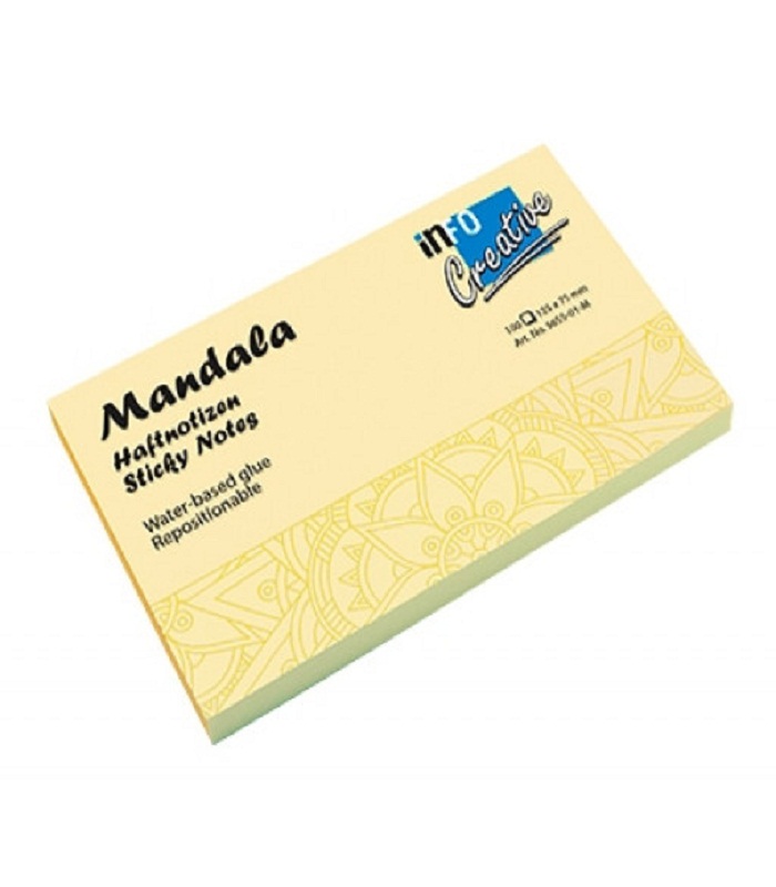 INFO Sticky Notes With Mandala Theme 75 X 125 MM