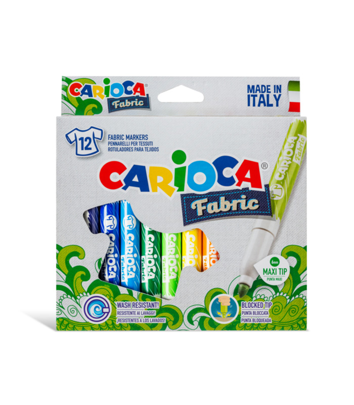 Fiber Pens Fabric Carioca 12Pcs