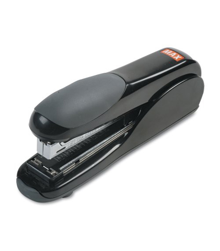 Max Flat-Clinch Black Standard Stapler with 30 Sheet Capacity
