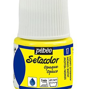 Pebeo Setacolor Opaque Fabric Paint 45-Milliliter Bottle, Lemon Yello